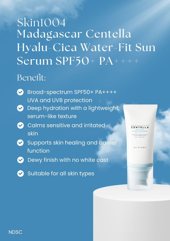 Madagascar Centella Hyalu-Cica Water-Fit Sun Serum SPF50+ PA++++ 50 ml