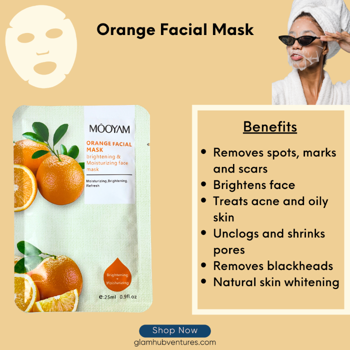 Vitamin C Orange Facial Sheet Mask 25g