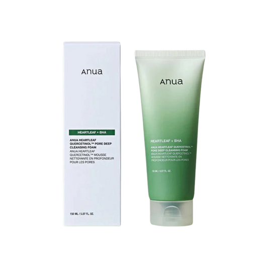 ANUA Heartleaf Quercetinol Pore Deep Cleansing Foam 150ml – deep pore cleansing foam for oily skin 