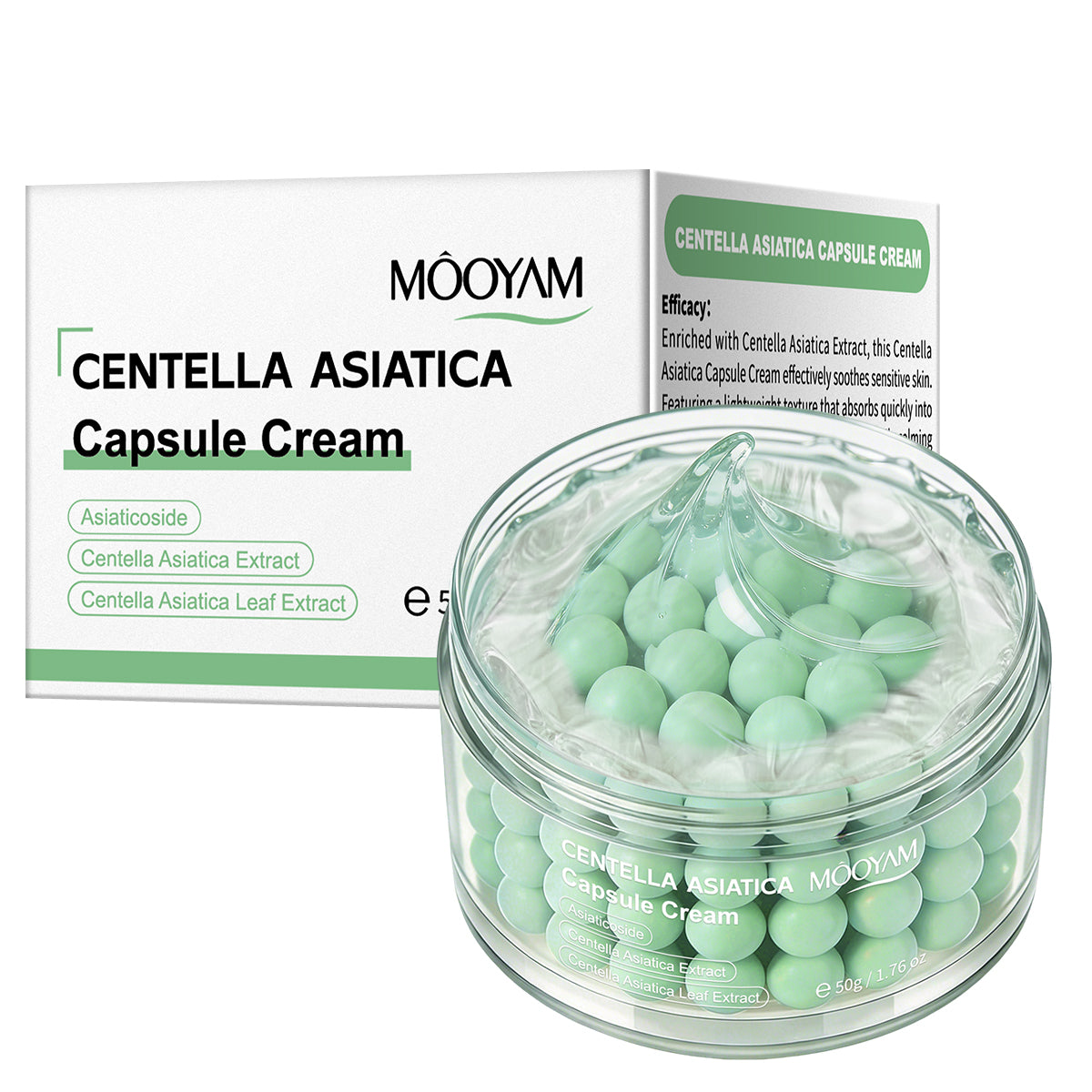 MOOYAM Centella Asiatica Capsule Cream – calming centella moisturizer for sensitive skin